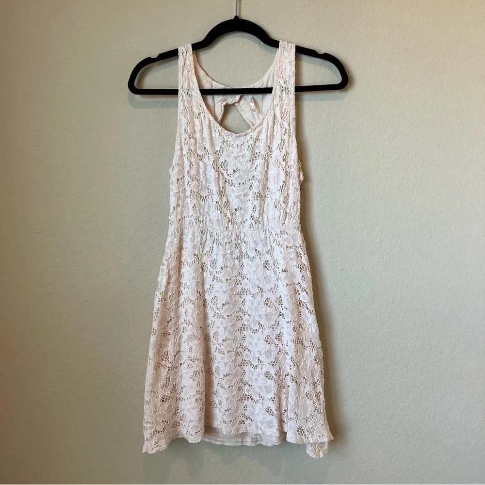 Free People Lace Open Back mini dress